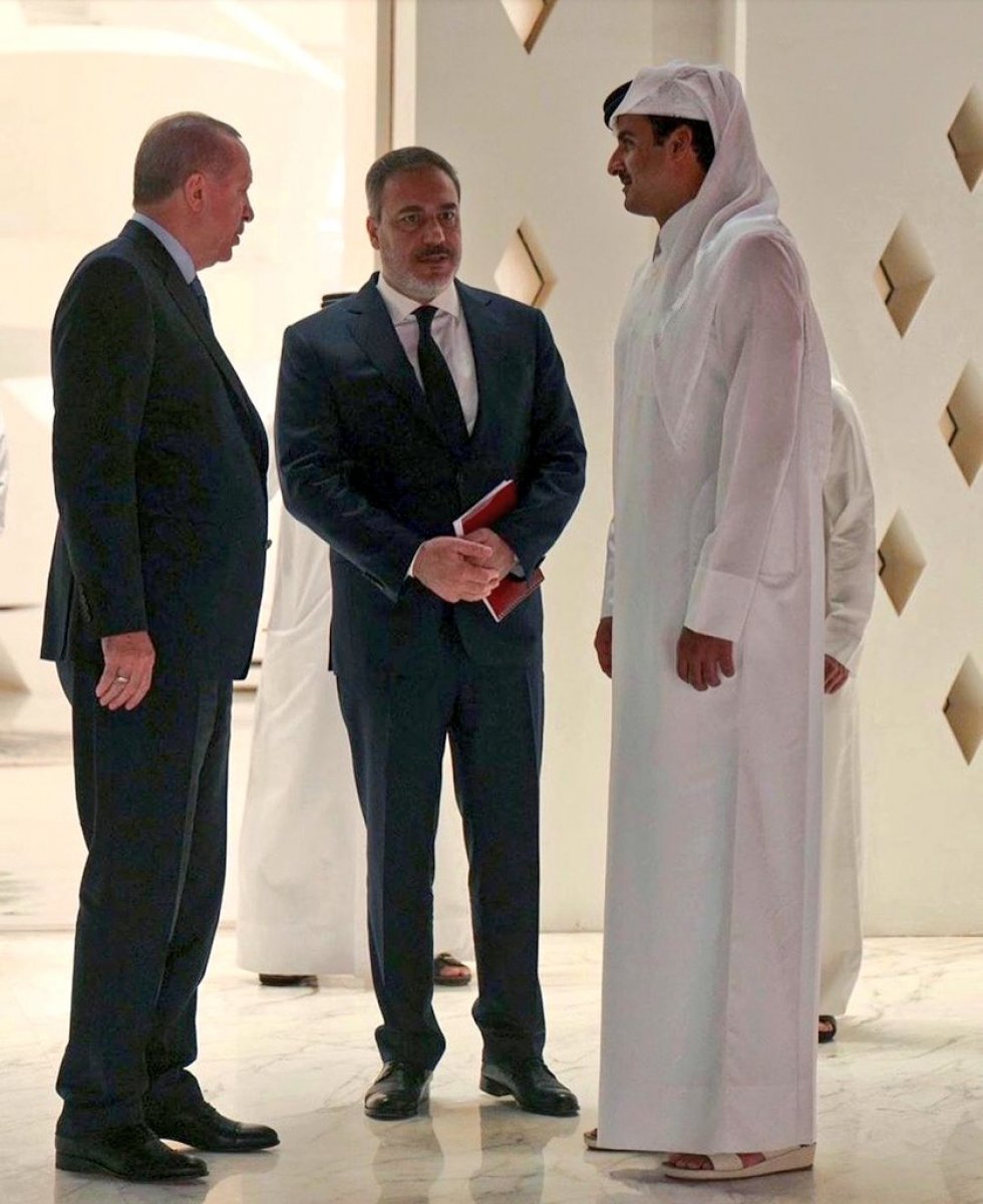 Cumhurbaşkanı Erdoğan ile Katar Emirinden samimi pozlar #2