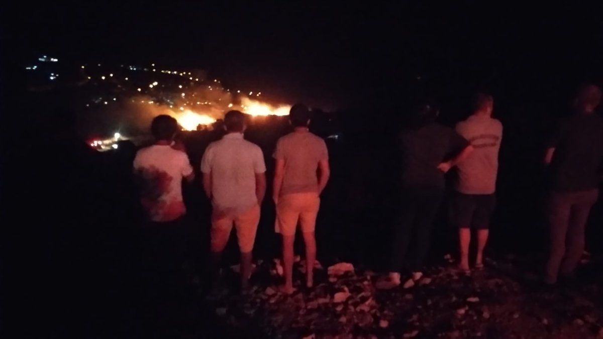İzmir'de makilik alanda yangın, siteleri tehdit ediyor #2
