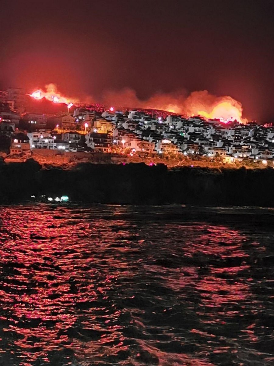 İzmir'de makilik alanda yangın, siteleri tehdit ediyor #4