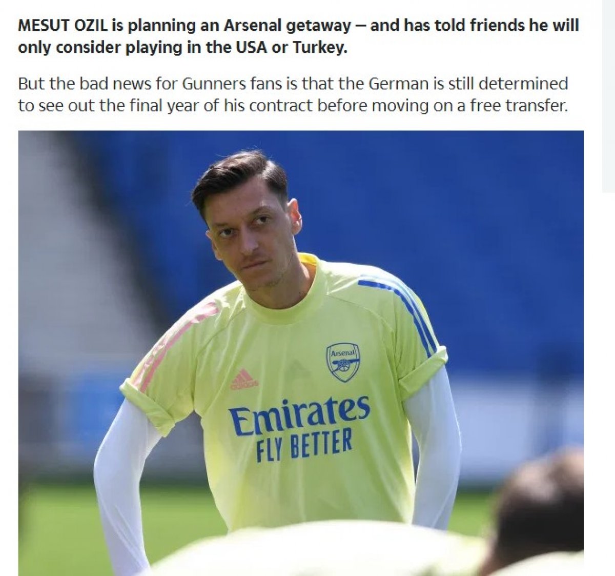 Mesut Özil, Arsenal'den ayrılıyor #1