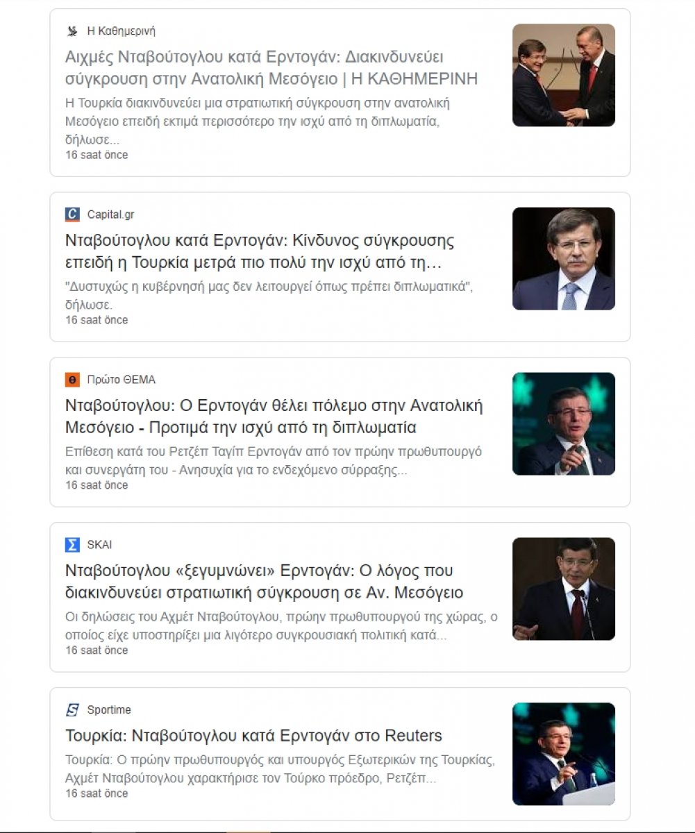 Ahmet Davutoğlu Yunanistan da manşet oldu #1