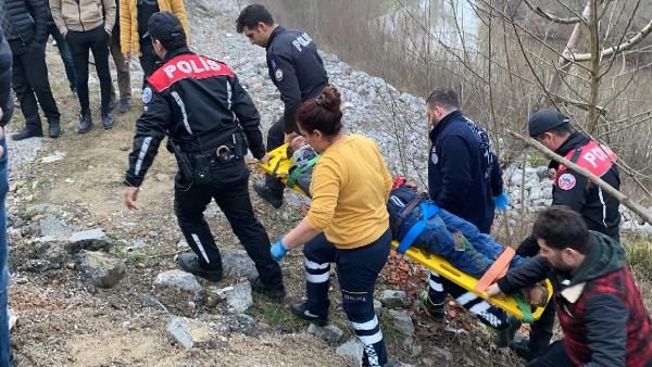 Irmak kenarına yuvarlanan kişi yaralandı -3