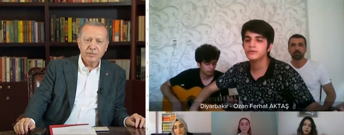 Cumhurbaşkanı Erdoğan, YKS öğrencisi ile türkü söyledi #2