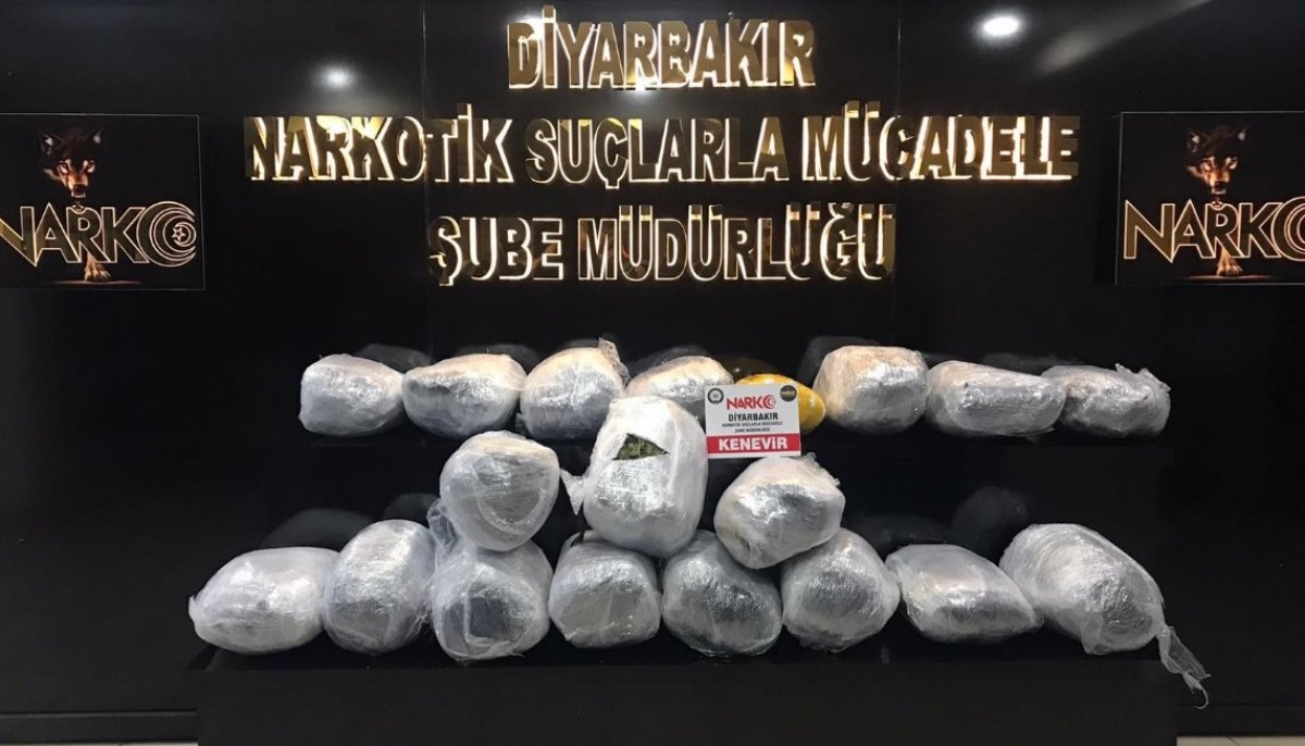 Diyarbakır’da 114 kilo esrar ele geçirildi