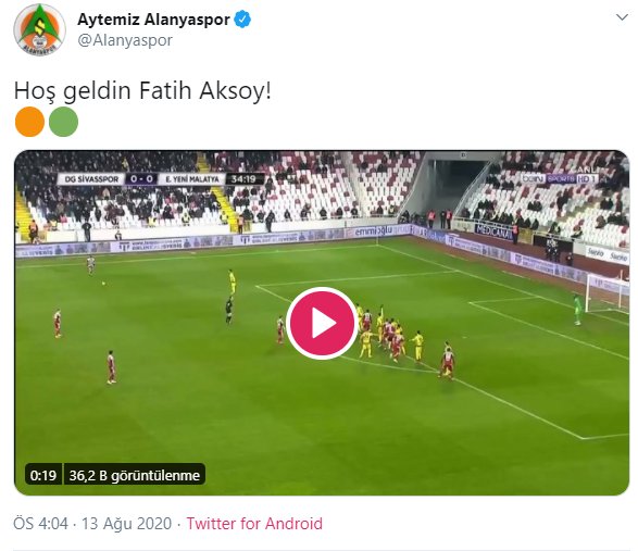 Fatih Aksoy Alanyaspor da #1
