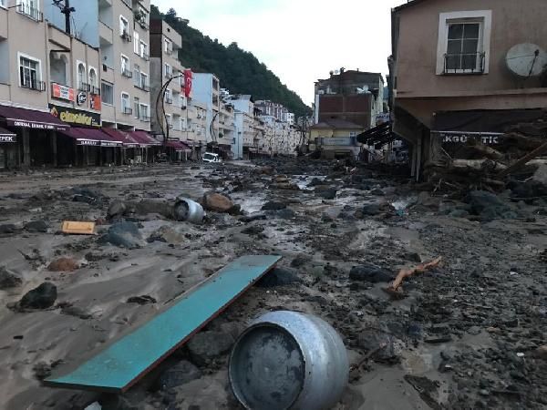 Giresun da sel felaketi sonrası Bakan Pakdemirli incelemelerde bulundu #11