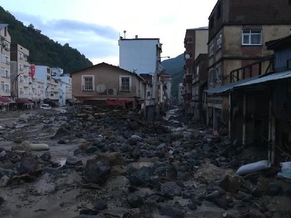 Giresun da sel felaketi sonrası Bakan Pakdemirli incelemelerde bulundu #12