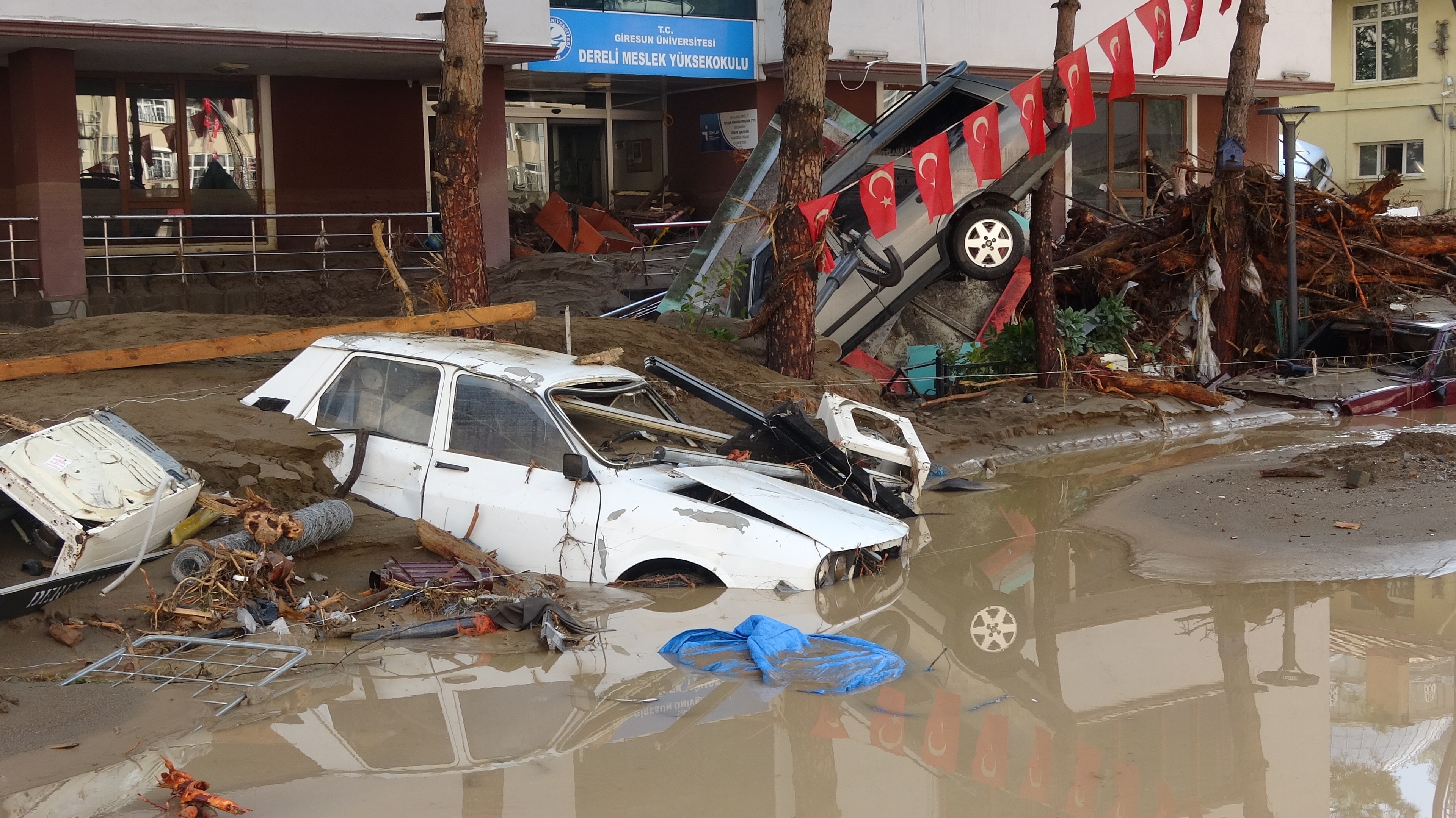 Giresun da sel felaketi sonrası Bakan Pakdemirli incelemelerde bulundu #13