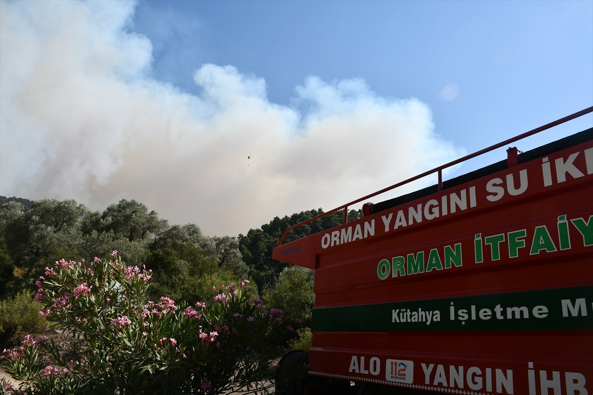 Manisa'da orman yangını yerleşimlere ulaştı #16