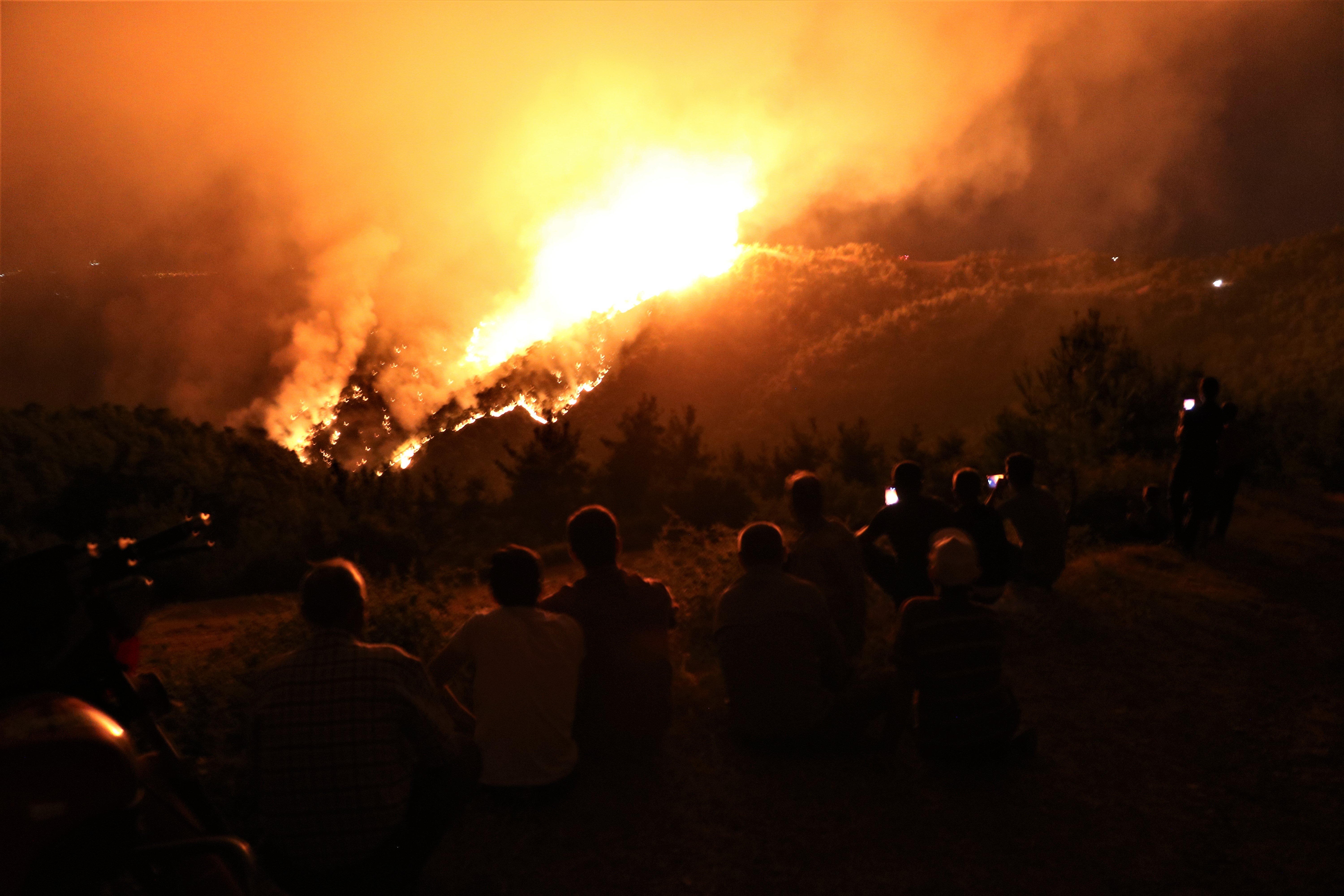Manisalılar, orman yangınını çaresizlik içinde izledi #2