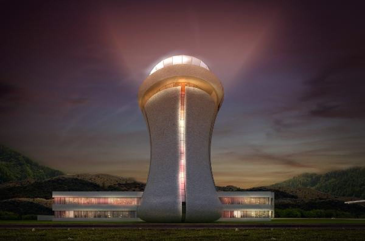 Rize-Artvin Havalimanı'nın yüzde 68'i tamamlandı; kulesi 'çay bardağı' figürü olacak -4