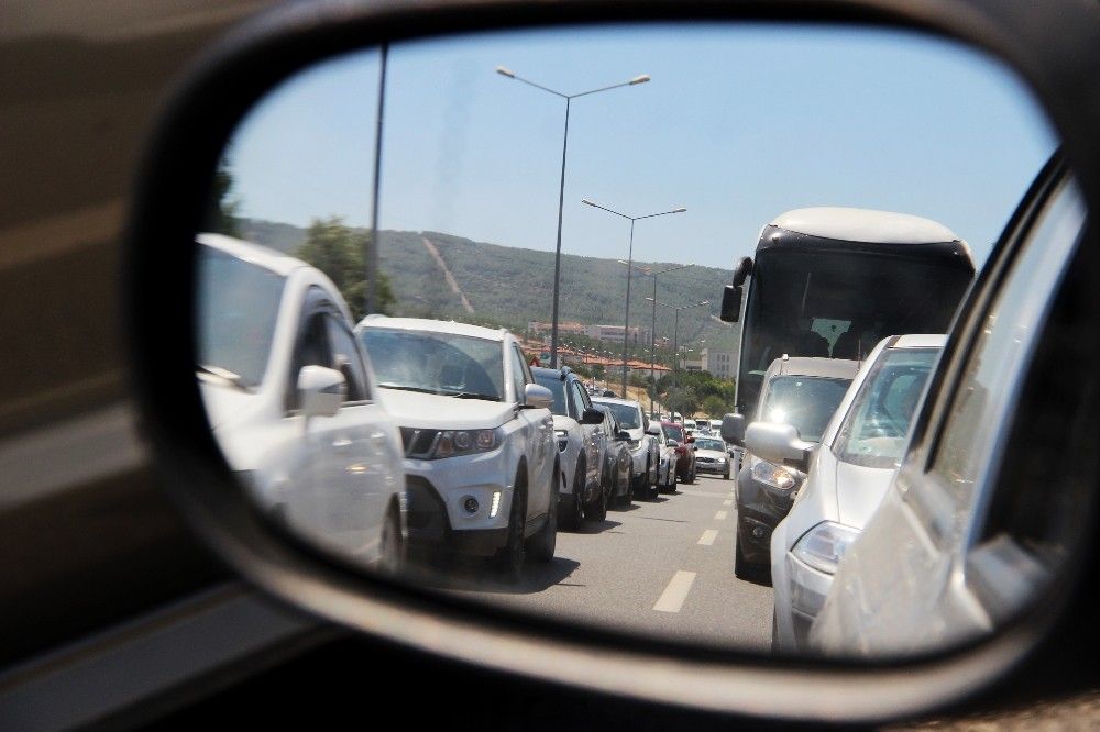 Tatil dönüşü Muğla civarında yoğun trafik #3